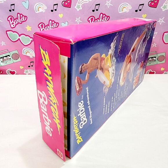 Baywatch Barbie 1994 Lifeguard With Dolphin & Accessories Mattel 13199 NRFB - Picture 10 of 11